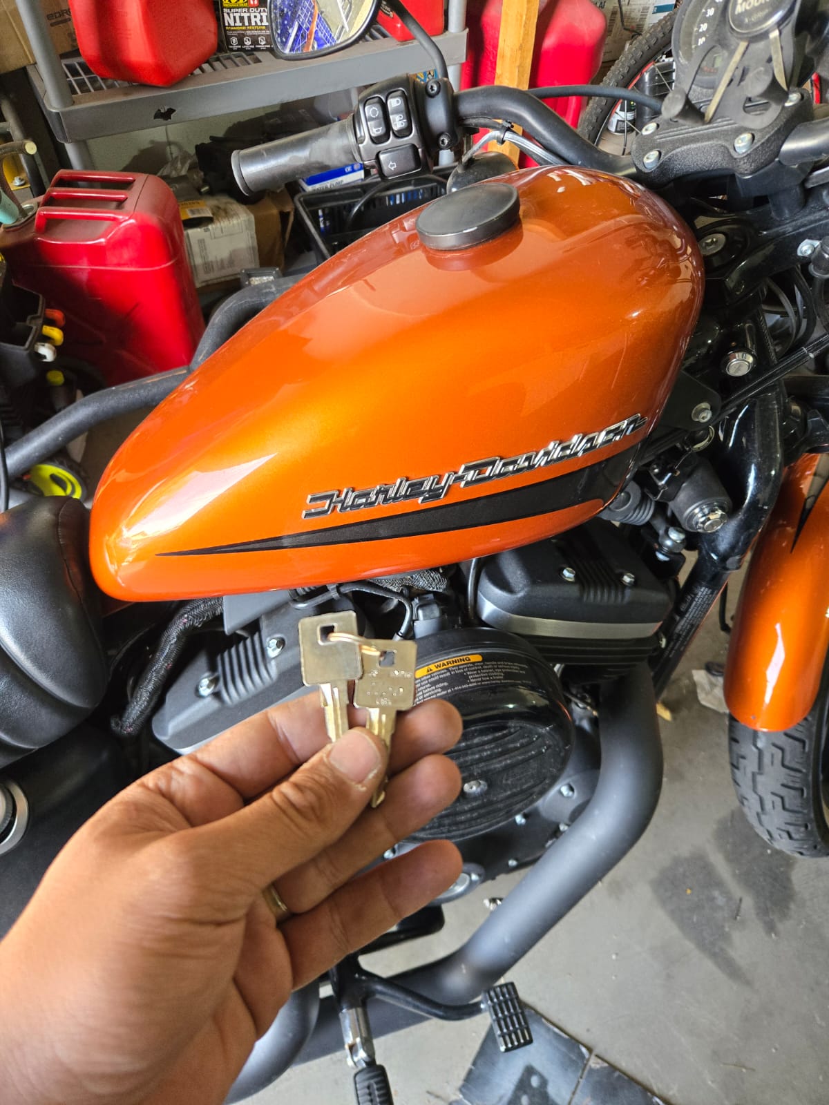 Professional motorcycle key replacement technician