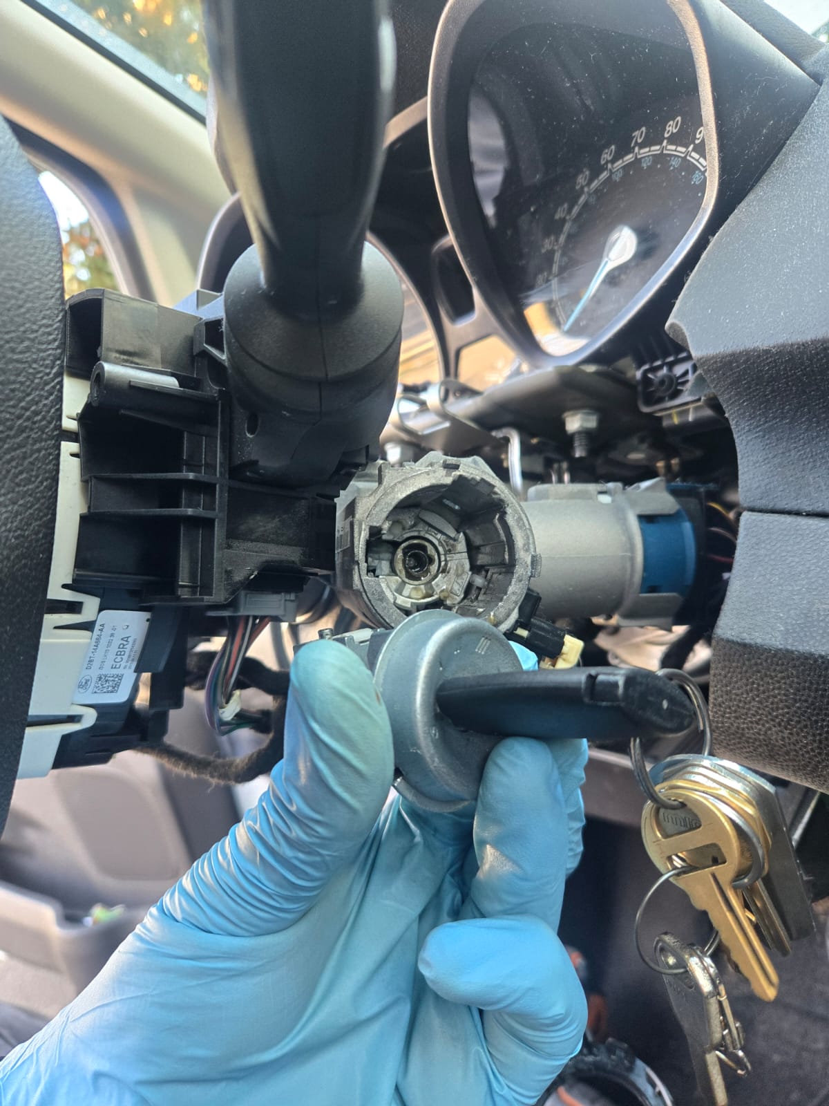 Professional car ignition repair technician